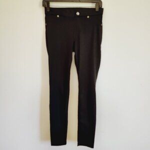 Ladies  SZ S Hue Black Sheen Leggings